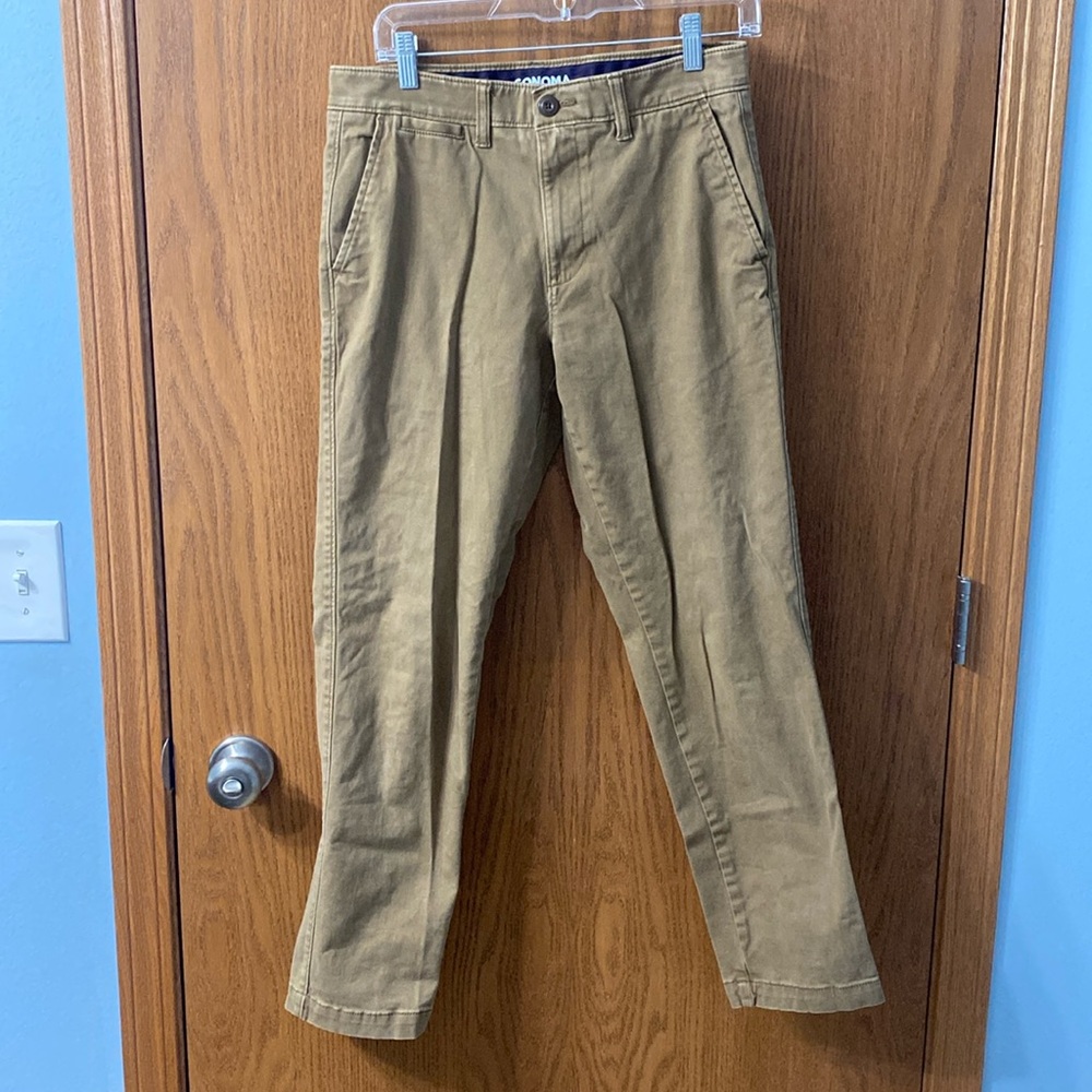 “5/$20” men’s Sonoma Good For Life straight leg light brown pants size 30/30